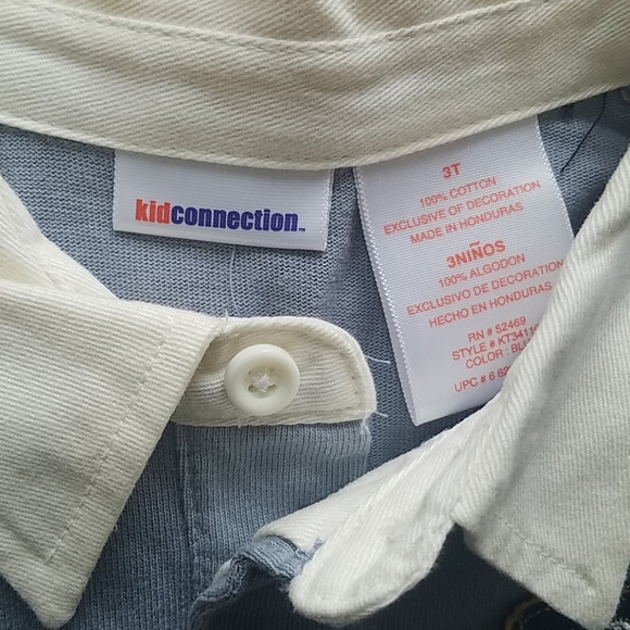 NWOT Kid Connection Light blue long sleeve polo 3T - Picture 3 of 4